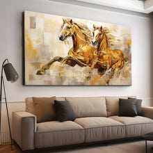 Load image into Gallery viewer, Stretched canvas wall art print – Canvas Wall Art Painting Horses HR210 – Small – 30x20 in (75x50 cm) – Iloski Art LLC