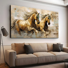 Load image into Gallery viewer, Stretched canvas wall art print – Canvas Wall Art Painting Horses HR212 – Small – 30x20 in (75x50 cm) – Iloski Art LLC