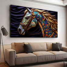 Load image into Gallery viewer, Canvas printed painting, not framed, rolled in tube, subject animal, horsses.