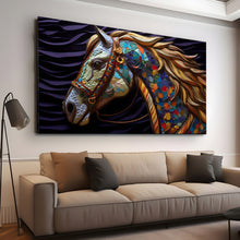 Load image into Gallery viewer, Stretched canvas wall art print – Canvas Wall Art Painting Horses HR278 – Small – 30x20 in (75x50 cm) – Iloski Art LLC