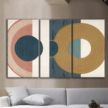 Load image into Gallery viewer, Gallery wrapped canvas wall art print – Modular Art Collection: Contemporary Designs in Pieces MAC019 – Small S (20x30inchx3p - total length 60inch/150cm)