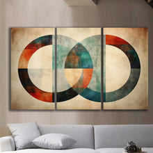 Load image into Gallery viewer, Gallery wrapped canvas wall art print – Modular Art Collection: Contemporary Designs in Pieces MAC021 – Small S (20x30inchx3p - total length 60inch/150cm)