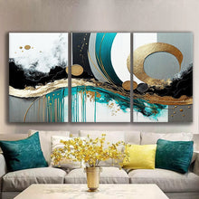 Load image into Gallery viewer, Gallery wrapped canvas wall art print – Modular Art Collection: Contemporary Designs in Pieces MAC082 – Small S (20x30inchx3p - total length 60inch/150cm)