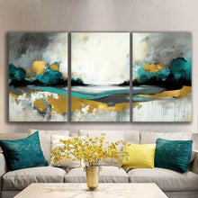 Load image into Gallery viewer, Gallery wrapped canvas wall art print – Modular Art Collection: Contemporary Designs in Pieces MAC083 – Small S (20x30inchx3p - total length 60inch/150cm)