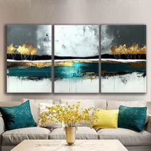 Load image into Gallery viewer, Gallery wrapped canvas wall art print – Modular Art Collection: Contemporary Designs in Pieces MAC084 – Small S (20x30inchx3p - total length 60inch/150cm)