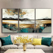 Load image into Gallery viewer, Gallery wrapped canvas wall art print – Modular Art Collection: Contemporary Designs in Pieces MAC086 – Small S (20x30inchx3p - total length 60inch/150cm)