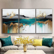 Load image into Gallery viewer, Gallery wrapped canvas wall art print – Modular Art Collection: Contemporary Designs in Pieces MAC087 – Small S (20x30inchx3p - total length 60inch/150cm)