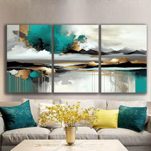 Load image into Gallery viewer, Gallery wrapped canvas wall art print – Modular Art Collection: Contemporary Designs in Pieces MAC089 – Small S (20x30inchx3p - total length 60inch/150cm)