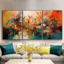 Load image into Gallery viewer, Gallery wrapped canvas wall art print – Modular Art Collection: Contemporary Designs in Pieces MAC092 – Small S (20x30inchx3p - total length 60inch/150cm)