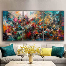 Load image into Gallery viewer, Gallery wrapped canvas wall art print – Modular Art Collection: Contemporary Designs in Pieces MAC095 – Small S (20x30inchx3p - total length 60inch/150cm)