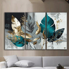 Load image into Gallery viewer, Gallery wrapped canvas wall art print – Modular Art Collection: Contemporary Designs in Pieces MAC029 – Small S (20x30inchx3p - total length 60inch/150cm)