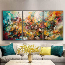 Load image into Gallery viewer, Gallery wrapped canvas wall art print – Modular Art Collection: Contemporary Designs in Pieces MAC097 – Small S (20x30inchx3p - total length 60inch/150cm)