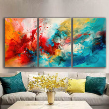 Load image into Gallery viewer, Gallery wrapped canvas wall art print – Modular Art Collection: Contemporary Designs in Pieces MAC098 – Small S (20x30inchx3p - total length 60inch/150cm)