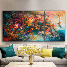 Load image into Gallery viewer, Gallery wrapped canvas wall art print – Modular Art Collection: Contemporary Designs in Pieces MAC099 – Small S (20x30inchx3p - total length 60inch/150cm)