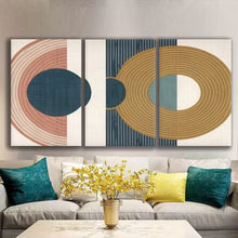 Load image into Gallery viewer, Gallery wrapped canvas wall art print – Modular Art Collection: Contemporary Designs in Pieces MAC104 – Small S (20x30inchx3p - total length 60inch/150cm)