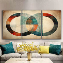 Load image into Gallery viewer, Gallery wrapped canvas wall art print – Modular Art Collection: Contemporary Designs in Pieces MAC105 – Small S (20x30inchx3p - total length 60inch/150cm)