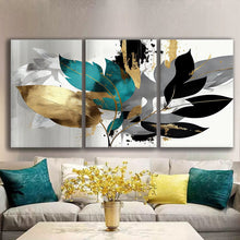 Load image into Gallery viewer, Gallery wrapped canvas wall art print – Modular Art Collection: Contemporary Designs in Pieces MAC106 – Small S (20x30inchx3p - total length 60inch/150cm)