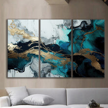 Load image into Gallery viewer, Gallery wrapped canvas wall art print – Modular Art Collection: Contemporary Designs in Pieces MAC031 – Small S (20x30inchx3p - total length 60inch/150cm)