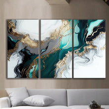 Load image into Gallery viewer, Gallery wrapped canvas wall art print – Modular Art Collection: Contemporary Designs in Pieces MAC033 – Small S (20x30inchx3p - total length 60inch/150cm)