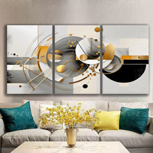 Load image into Gallery viewer, Gallery wrapped canvas wall art print – Modular Art Collection: Contemporary Designs in Pieces MAC108 – Small S (20x30inchx3p - total length 60inch/150cm)