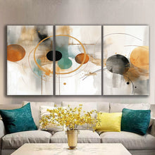 Load image into Gallery viewer, Gallery wrapped canvas wall art print – Modular Art Collection: Contemporary Designs in Pieces MAC032 – Small S (20x30inchx3p - total length 60inch/150cm)