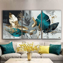 Load image into Gallery viewer, Gallery wrapped canvas wall art print – Modular Art Collection: Contemporary Designs in Pieces MAC111 – Small S (20x30inchx3p - total length 60inch/150cm)