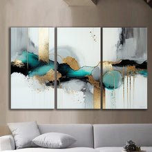 Load image into Gallery viewer, Gallery wrapped canvas wall art print – Modular Art Collection: Contemporary Designs in Pieces MAC034 – Small S (20x30inchx3p - total length 60inch/150cm)