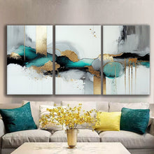 Load image into Gallery viewer, Gallery wrapped canvas wall art print – Modular Art Collection: Contemporary Designs in Pieces MAC115 – Small S (20x30inchx3p - total length 60inch/150cm)