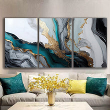 Load image into Gallery viewer, Gallery wrapped canvas wall art print – Modular Art Collection: Contemporary Designs in Pieces MAC116 – Small S (20x30inchx3p - total length 60inch/150cm)