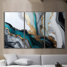 Load image into Gallery viewer, Gallery wrapped canvas wall art print – Modular Art Collection: Contemporary Designs in Pieces MAC035 – Small S (20x30inchx3p - total length 60inch/150cm)