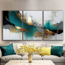 Load image into Gallery viewer, Gallery wrapped canvas wall art print – Modular Art Collection: Contemporary Designs in Pieces MAC117 – Small S (20x30inchx3p - total length 60inch/150cm)