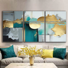 Load image into Gallery viewer, Gallery wrapped canvas wall art print – Modular Art Collection: Contemporary Designs in Pieces MAC118 – Small S (20x30inchx3p - total length 60inch/150cm)