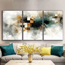 Load image into Gallery viewer, Gallery wrapped canvas wall art print – Modular Art Collection: Contemporary Designs in Pieces MAC037 – Small S (20x30inchx3p - total length 60inch/150cm)