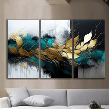 Load image into Gallery viewer, Gallery wrapped canvas wall art print – Modular Art Collection: Contemporary Designs in Pieces MAC040 – Small S (20x30inchx3p - total length 60inch/150cm)