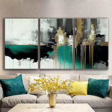 Load image into Gallery viewer, Gallery wrapped canvas wall art print – Modular Art Collection: Contemporary Designs in Pieces MAC043 – Small S (20x30inchx3p - total length 60inch/150cm)