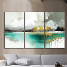 Load image into Gallery viewer, Gallery wrapped canvas wall art print – Modular Art Collection: Contemporary Designs in Pieces MAC051 – Small S (20x30inchx3p - total length 60inch/150cm)