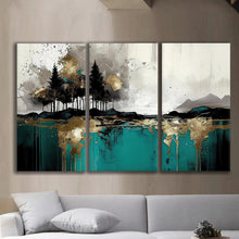 Load image into Gallery viewer, Gallery wrapped canvas wall art print – Modular Art Collection: Contemporary Designs in Pieces MAC054 – Small S (20x30inchx3p - total length 60inch/150cm)