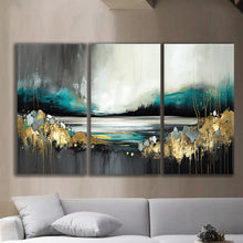 Load image into Gallery viewer, Gallery wrapped canvas wall art print – Modular Art Collection: Contemporary Designs in Pieces MAC056 – Small S (20x30inchx3p - total length 60inch/150cm)