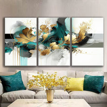 Load image into Gallery viewer, Gallery wrapped canvas wall art print – Modular Art Collection: Contemporary Designs in Pieces MAC045 – Medium M (24 × 36 inches × 3 pieces – Total length 72 inches)