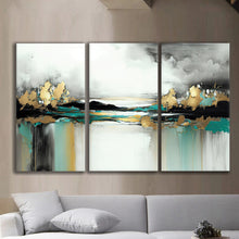 Load image into Gallery viewer, Gallery wrapped canvas wall art print – Modular Art Collection: Contemporary Designs in Pieces MAC057 – Small S (20x30inchx3p - total length 60inch/150cm)