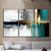 Load image into Gallery viewer, Gallery wrapped canvas wall art print – Modular Art Collection: Contemporary Designs in Pieces MAC060 – Small S (20x30inchx3p - total length 60inch/150cm)