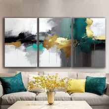 Load image into Gallery viewer, Gallery wrapped canvas wall art print – Modular Art Collection: Contemporary Designs in Pieces MAC059 – Small S (20x30inchx3p - total length 60inch/150cm)