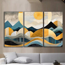 Load image into Gallery viewer, Gallery wrapped canvas wall art print – Modular Art Collection: Contemporary Designs in Pieces MAC061 – Small S (20x30inchx3p - total length 60inch/150cm)