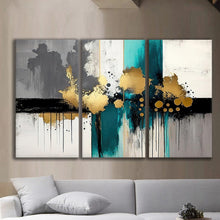Load image into Gallery viewer, Gallery wrapped canvas wall art print – Modular Art Collection: Contemporary Designs in Pieces MAC062 – Small S (20x30inchx3p - total length 60inch/150cm)