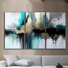 Load image into Gallery viewer, Gallery wrapped canvas wall art print – Modular Art Collection: Contemporary Designs in Pieces MAC064 – Small S (20x30inchx3p - total length 60inch/150cm)