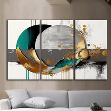 Load image into Gallery viewer, Gallery wrapped canvas wall art print – Modular Art Collection: Contemporary Designs in Pieces MAC065 – Small S (20x30inchx3p - total length 60inch/150cm)