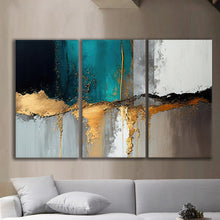 Load image into Gallery viewer, Gallery wrapped canvas wall art print – Modular Art Collection: Contemporary Designs in Pieces MAC071 – Small S (20x30inchx3p - total length 60inch/150cm)