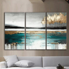 Load image into Gallery viewer, Gallery wrapped canvas wall art print – Modular Art Collection: Contemporary Designs in Pieces MAC072 – Small S (20x30inchx3p - total length 60inch/150cm)