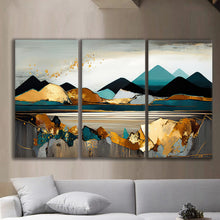 Load image into Gallery viewer, Gallery wrapped canvas wall art print – Modular Art Collection: Contemporary Designs in Pieces MAC077 – Small S (20x30inchx3p - total length 60inch/150cm)
