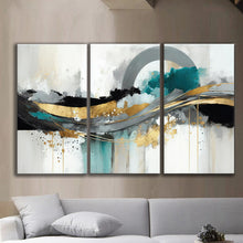 Load image into Gallery viewer, Gallery wrapped canvas wall art print – Modular Art Collection: Contemporary Designs in Pieces MAC078 – Small S (20x30inchx3p - total length 60inch/150cm)